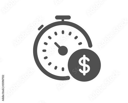 Last minute sale icon. Shopping timer sign. Supermarket time symbol. Classic flat style. Quality design element. Simple last minute icon. Vector