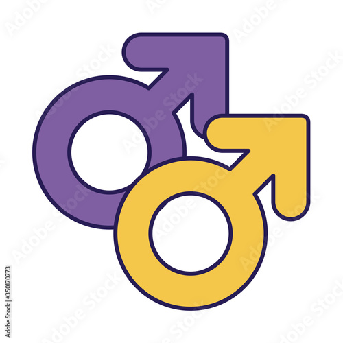 gay male gender fill style icon vector design