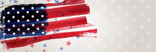 Grunge USA flag with stars background