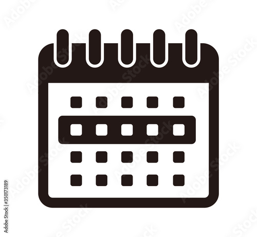 Time span vector icon illustration / 1 week, weekly