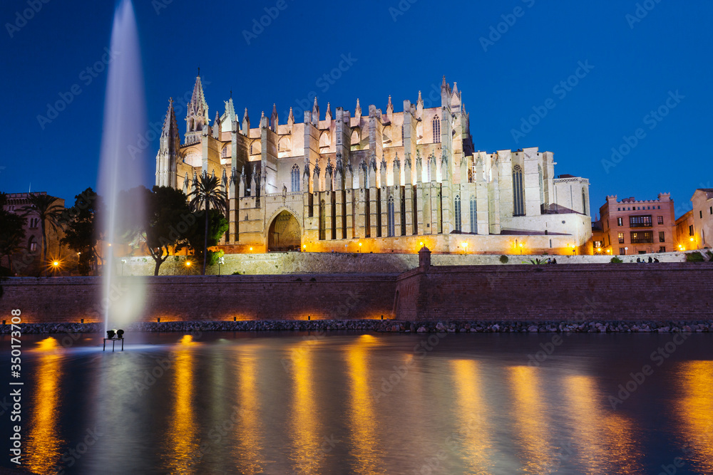 Cathedral of Mallorca in the Blue Hour