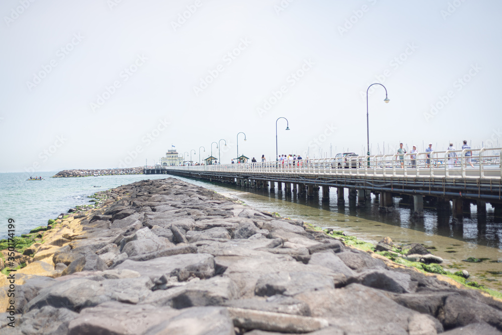 Fototapeta premium pier on the beach