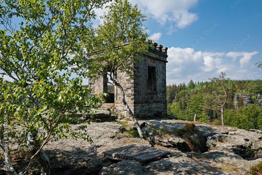 Obraz premium Biela valley in Saxony, kaiser-wilhelm-feste