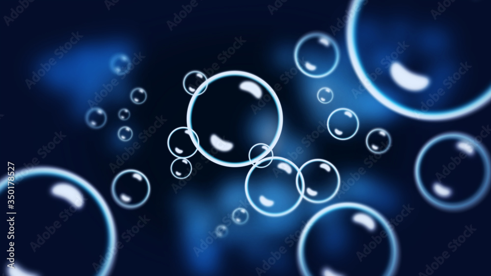 Bubbles in the water, abstract  background design