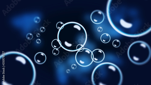 Bubbles in the water, abstract  background design