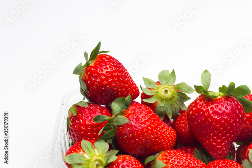 Fresh red strawberries  rich in vitamins