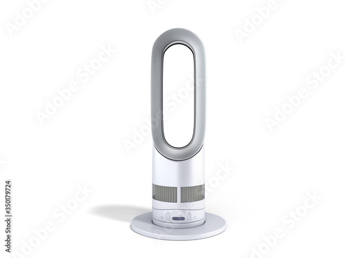 modern air purifier with heating and cooling function 3d render on white photo