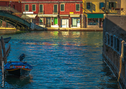 boat in the canal in Venice 
