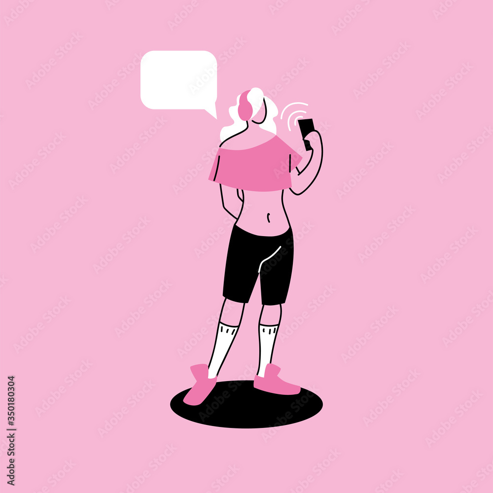 Φωτογραφία woman listening to music with headphones