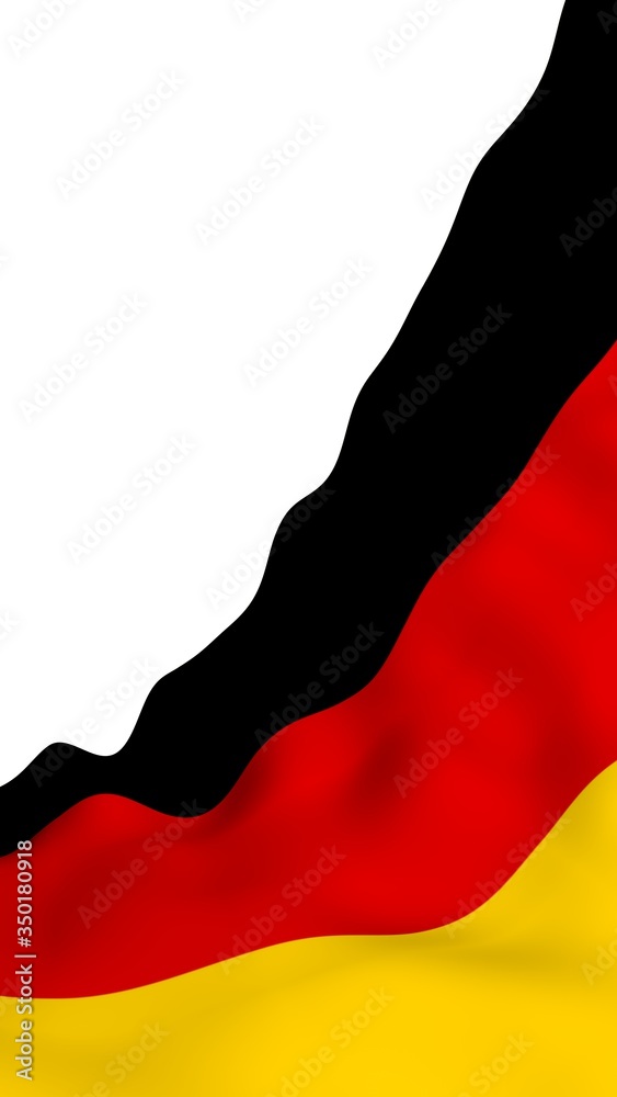 Naklejka premium Flag of Germany. Wide format 3D illustration. State symbol of the Federal Republic of Germany. 3D rendering