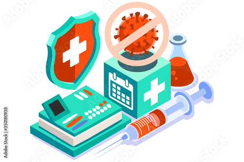 Symbol of corona virus flu by coronavirus, corona infection. Pandemic corona danger, coronavirus epidemic flu by Covid-19 viruses. Epidemic danger pandemic design vector illustration, symbolic concept