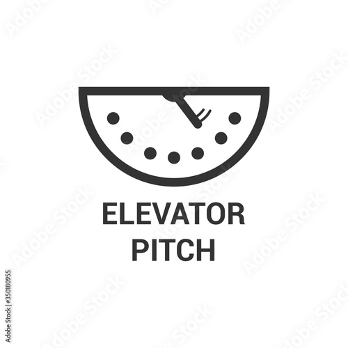 Elevator Pitch Icon. Vector Illustrator