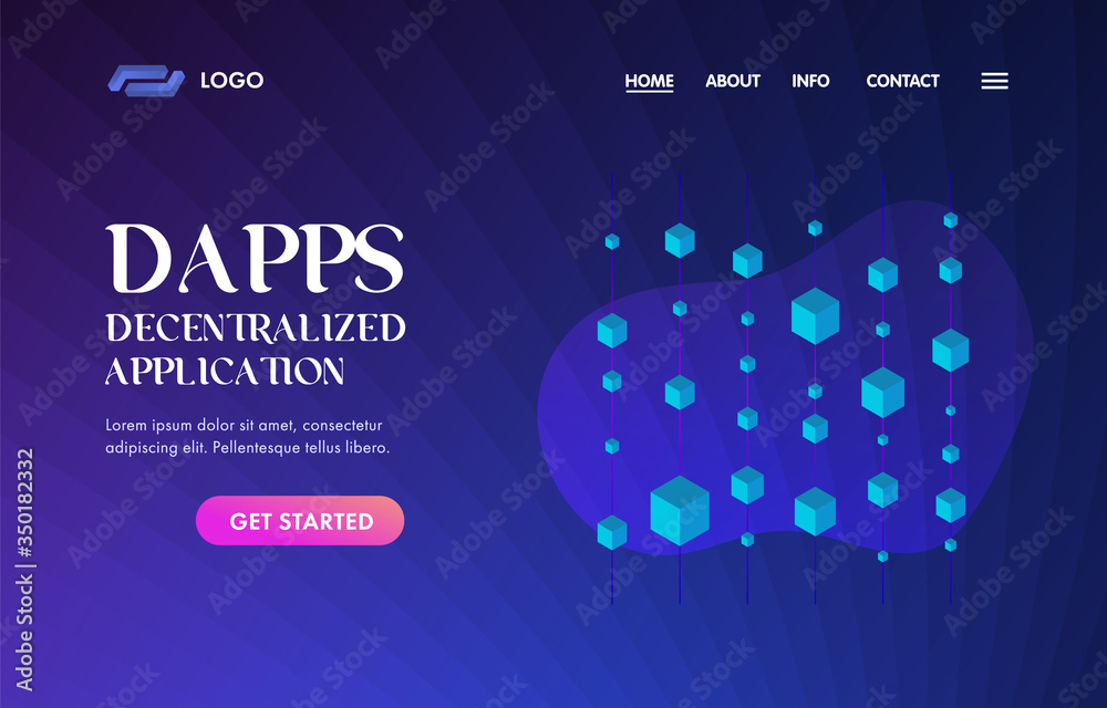 vetor-de-dapps-ui-ux-vector-web-template-for-website-header-banner