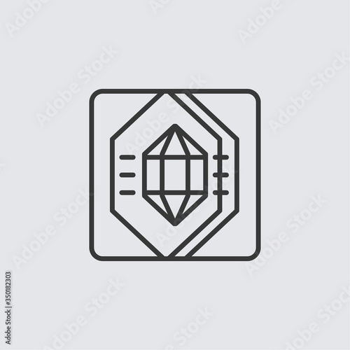 3D core forming icon.Vector Illustration