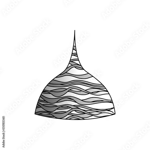 Tin foil hat in black stroke. isolated object