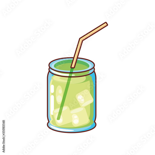 delicious cocktail on white background