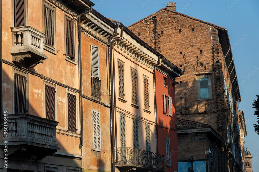 Old houses of Piacenza, Italy