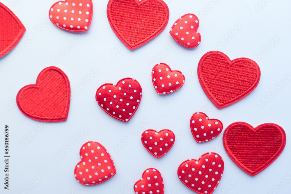 Fototapeta premium Heart shape symbol on white background.