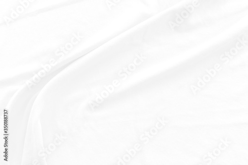 White cotton fabric texture background. Abstract white fabric with rippled background.White fabric with soft wave. Soft focus technique.
