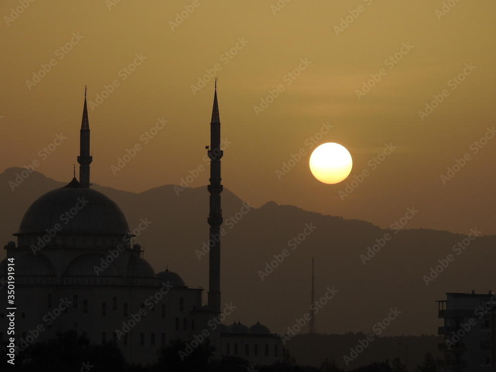 istanbul, mosque, turkey, architecture, minaret, religion, blue, dome, blue mosque, sunset, building, travel, landmark, ottoman, turkish, religious, sky, city, tourism, asia, sultan, sultanahmet, famo