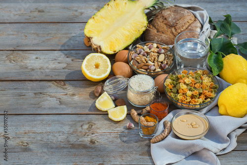 Low purine ingredients for dieting to stop gout