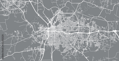 Urban vector city map of Montgomery, USA. Alabama state capital photo