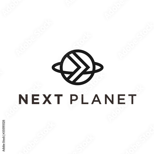 next planet logo. planet icon