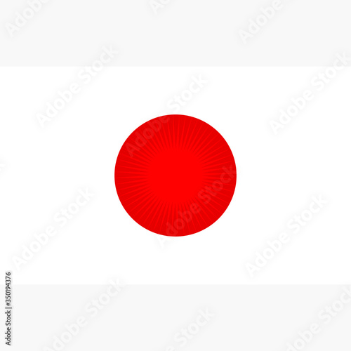 Flag Japan red sun logo sign icon emblem Hand drawn Modern design style Fashion print for clothes apparel greeting invitation card picture banner poster badge flyer websites Vector Illustration