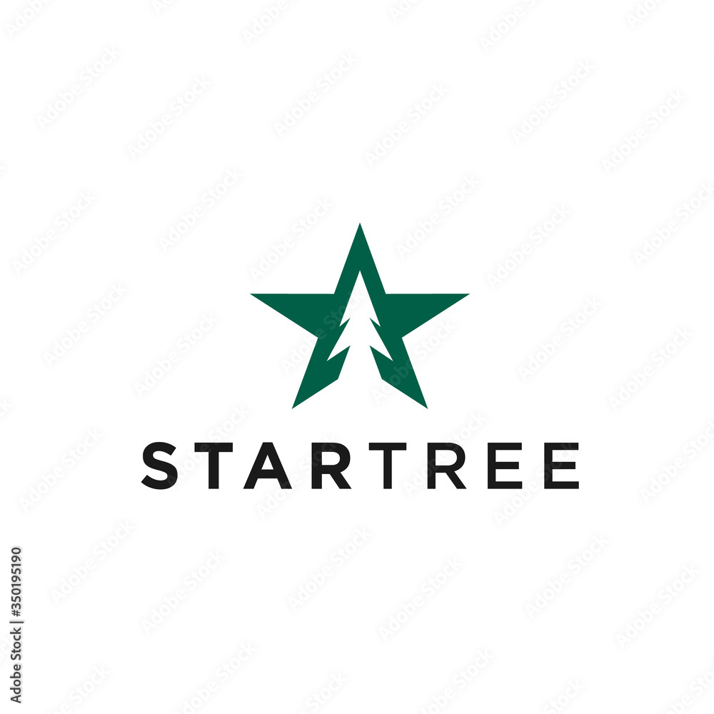 pine star logo / pine icon