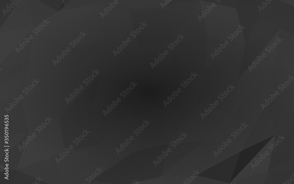 Obraz premium Black abstract background. Lowpoly backdrop. Gloomy crumpled paper. 3D illustration
