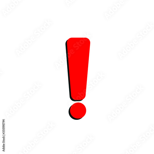 exclamation icon isolated on white background, exclamation symbol vector illustration 