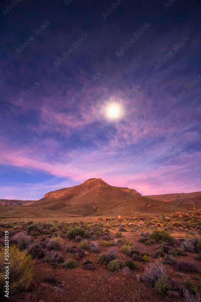 Wide angle views over the plains of the Tankwa Karoo in the Northern Cape Province of South Africa