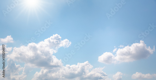 textured of cloud and sun on blue sky