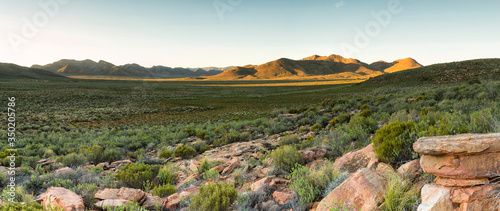 Photography Wide angle panoramic view over the plains of the karoo just outside touwsrivier