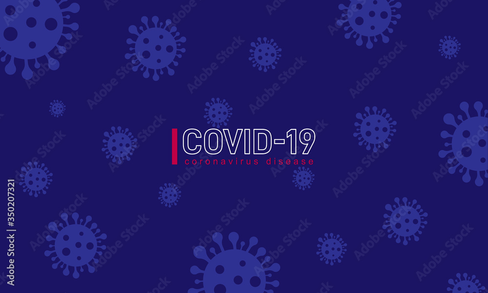 Naklejka premium COVID-19. Coronavirus disease background illustration flat design. Vector