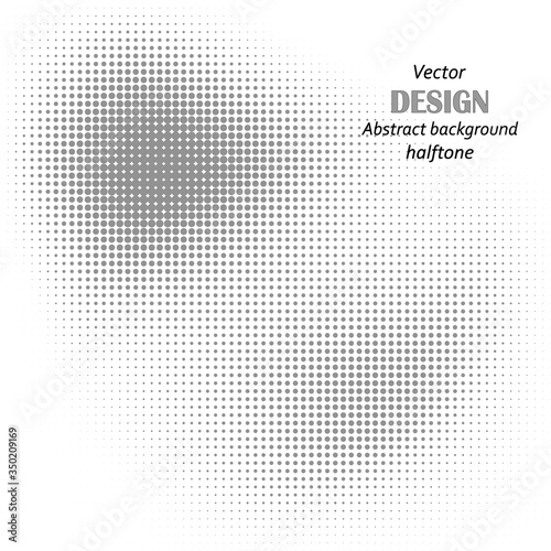 Black dots on white background. Halftone background. Vector halftone dots. halftone on white background. Background for design. Eps 10