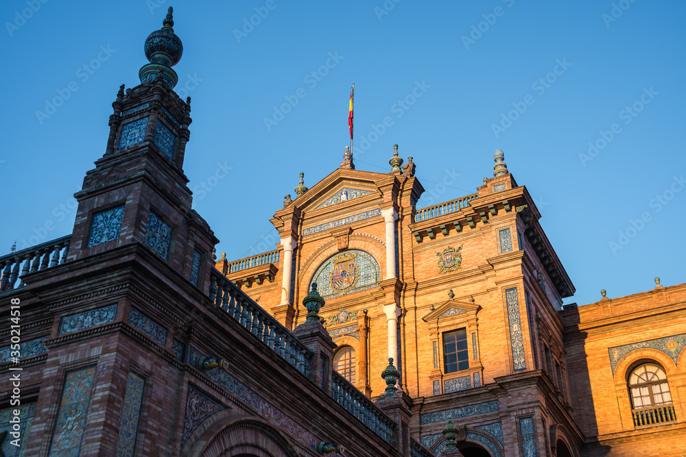 Obraz premium Plaza de Espana square in Seville, Spain.