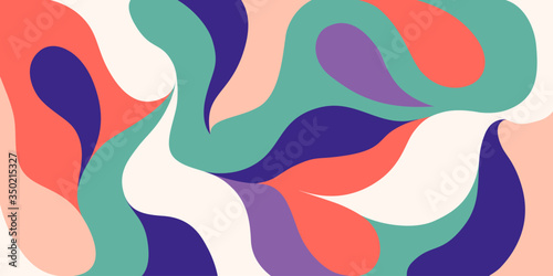 Modern vector pattern with multicolor abstract shapes. Colorful abstract background.