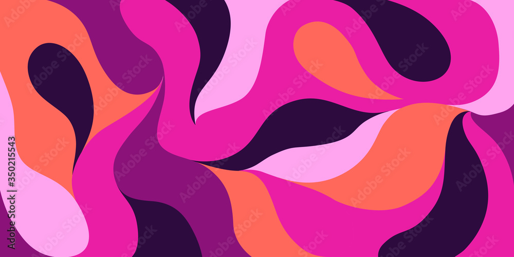 Modern vector pattern with multicolor abstract shapes. Colorful abstract background.