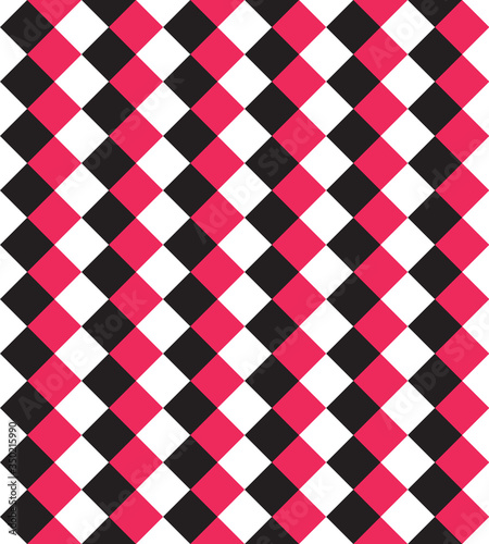 Harlequin vintage or argyle seamless pattern. Vector texture of rhombuses