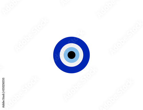 Nazar amulet vector flat icon. Isolated nazar eye emoji illustration 