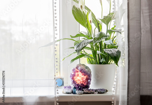 Canvas Print Using semi precious stone crystal details in home concept