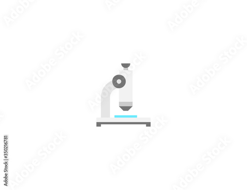 Microscope vector flat icon. Isolated chemical lab, medical microscope emoji illustration 