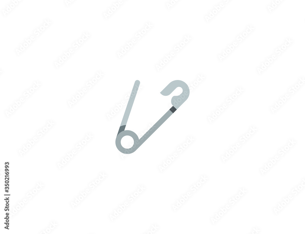 Needle And Safety Pin Icon On Black And White Vector Backgrounds