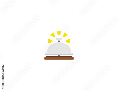 Bellhop Bell vector flat icon. Isolated emergency bell emoji illustration 