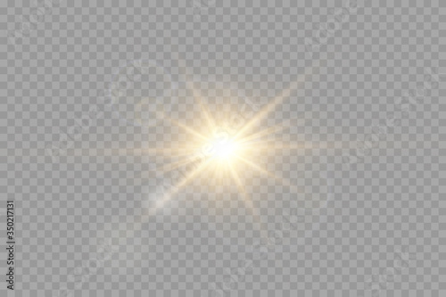 Vector transparent sunlight special lens flare light effect.