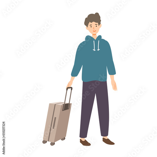 遠隔地へ移動する男性