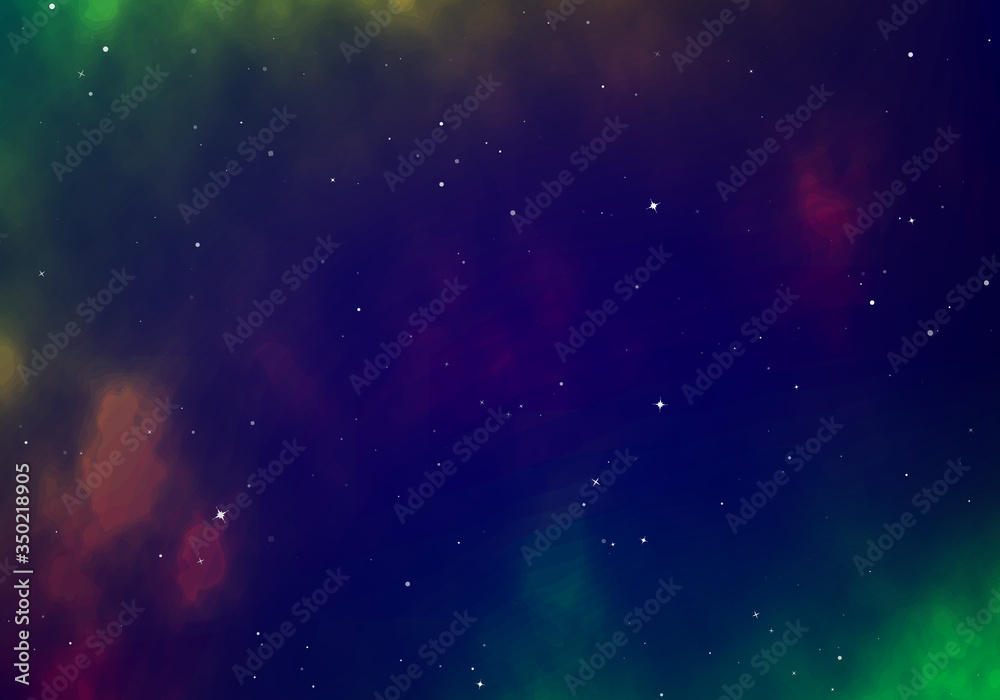 Fototapeta premium Infinity of Universe space nebula. Dark night sky. Space with shiny stars. Vector