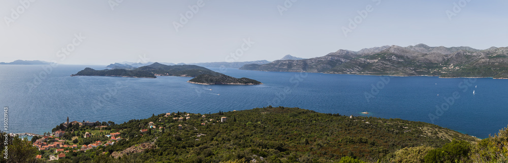 Panorama over Lopud towards Sipan Panorama over Lopud towards Sipan
