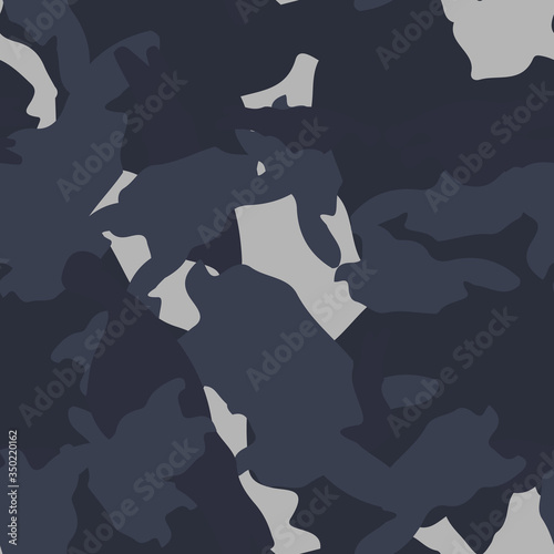 Urban camouflage of various shades of grey and blue colors